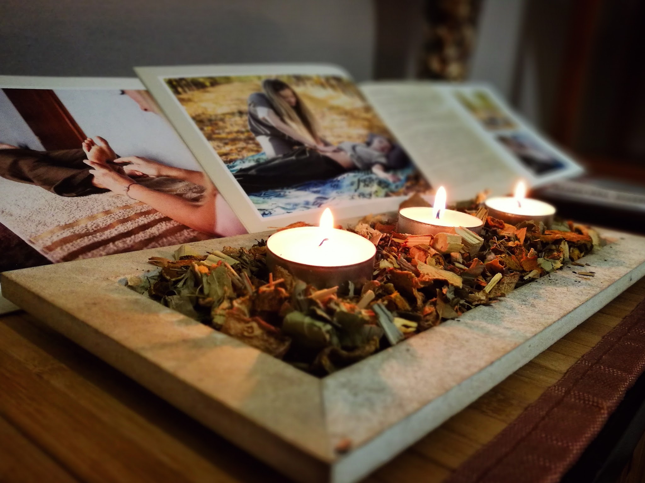 Candele e atmosfera nello studio